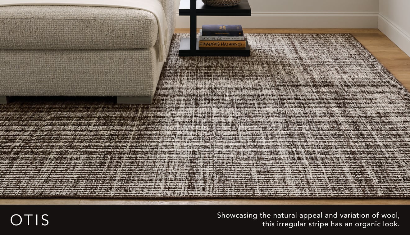 Otis - Showcasing the natural appeal and variation of wool, this irregular stripe has an organic look.